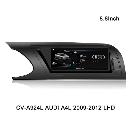 8.8" Android 64G Aŭta Radio por AUDI A4L 2009-2012 LHD Plurmedia Player 8Core Aŭtomata Stereo kun CarPlay GPS-Navigado