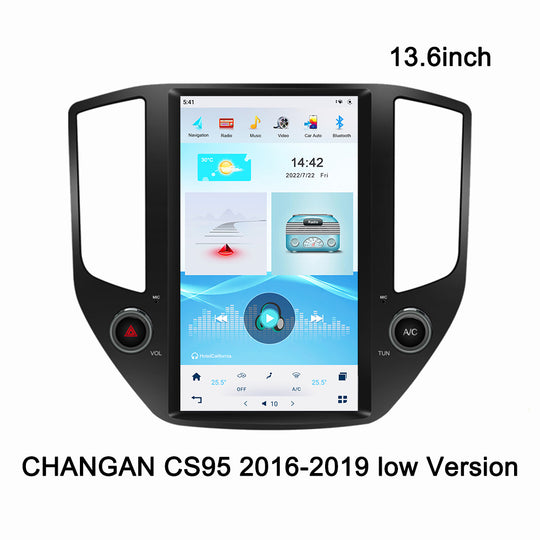 KSPIV 13.6" Tesla Style Touch Screen Radio for CHANGAN CS95 2016-2019 GPS Navigation 1 Din Car Multimedia Player Carplay Headunit