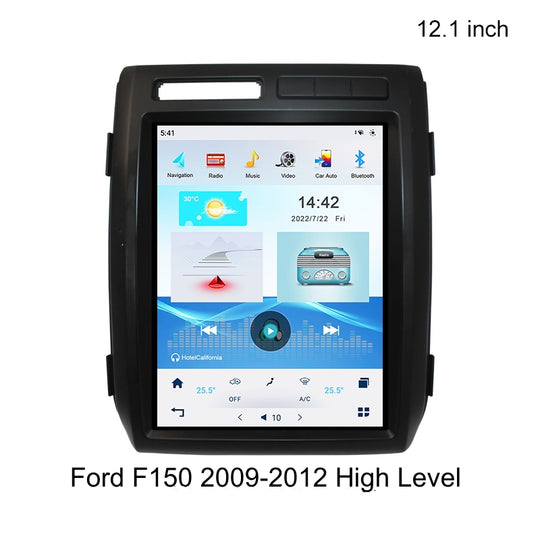 Android Aŭta Stereo por Ford F150 Altnivela Stereoĝisdatigo 2009 2010 2011 2012 2013 Radio 12.1 Cola Tesla Stila Tuŝekrano 4G+64G kun Apple Carplay &amp; Android Aŭtomata/Aŭta en-Paŭza Navigado GPS-Unuo/BT