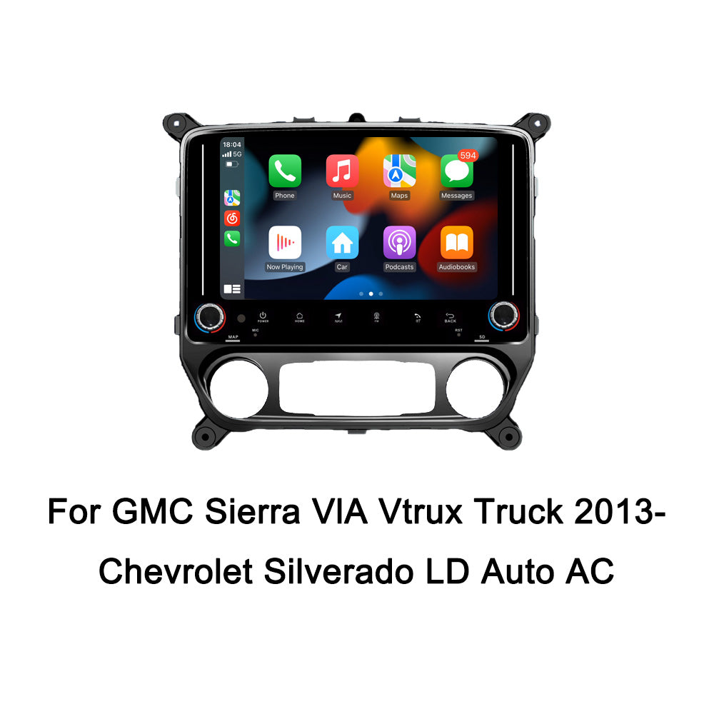 Car Radio Android 10 Multimedia Stereo 10" Screen GPS for GMC Sierra Via Vtrux Truck 2013-Chevrolet Sliverado LD Auto AC Unit