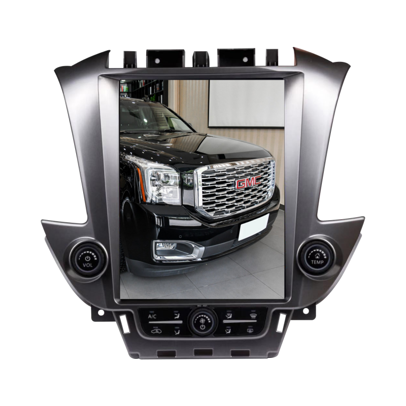 12.1 Cola Aŭta Radio Tesla Stila Plurmedia Ludilo Por GMC Yukon 2014-/Chevrolet Tahoe 2014-/Chevrolet Suburban/Denali 2014- malalta versio GPS-Navigado DSP Stereo Carplay Ĉefunuo