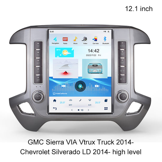 KSPIV 12.1 Inch Android Tesla Style Screen Car Radio For GMC Sierra VIA Vtrux Truck 2014- / Chevrolet Silverado LD 2014- high level Stereo Auto DSP Carplay