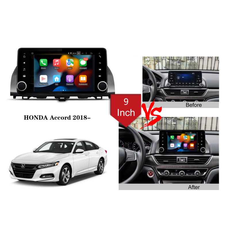 9 Inch Android Car Radio For Honda Accrod 2018- GPS Navigation Multimedia Player 4G WIFI Wireless Auto Carplay Stereo Headunit