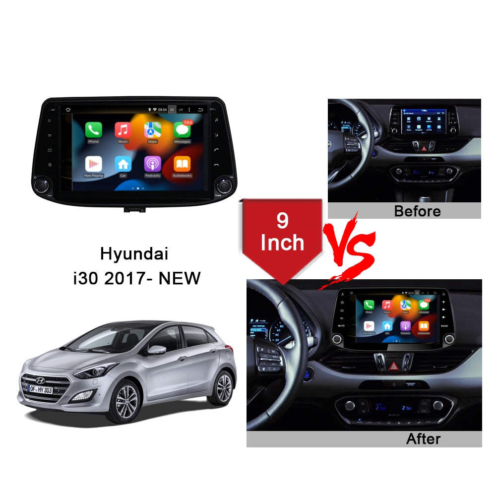 9 Inch Car Multimedia Monitor Player For Hyundai I30 2017-GPS Navigation Head Unit Wireless Carplay Android Auto