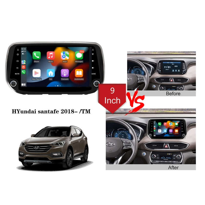 9 Inch Android Car Radio For Hyundai Santa Fe 2 2018-/TM Carplay AUTO Multimedia Player Stereo Headunit