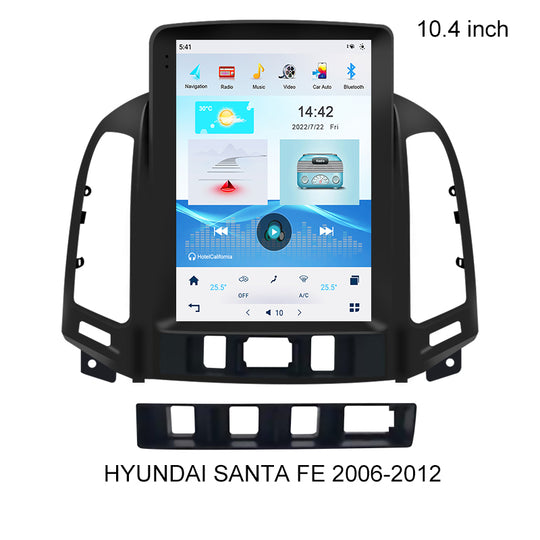 KSPIV 10.4 Inch Android Tesla Vertical Screen 64G Car Multimedia Player For HYUNDAI SANTA FE 2006-2012 Bluetooth Unit GPS Navigation