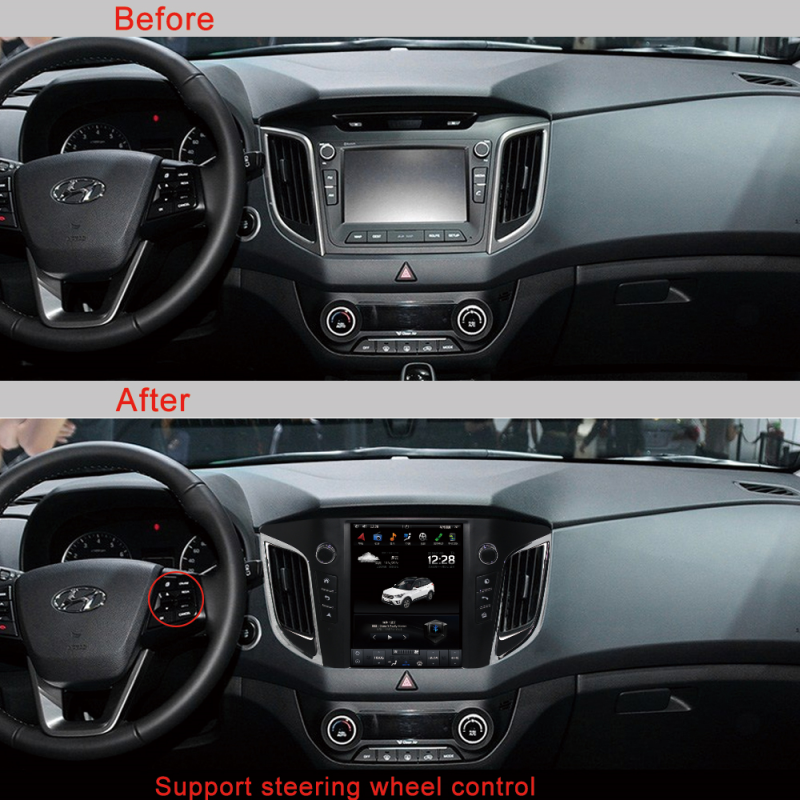 KSPIV Android 10.4 inch Car Radio For HYUNDAI IX25 / CRETA 2014-Tesla Vertical Screen Multimedia Stereo GPS Autoradio Navigation Carplay
