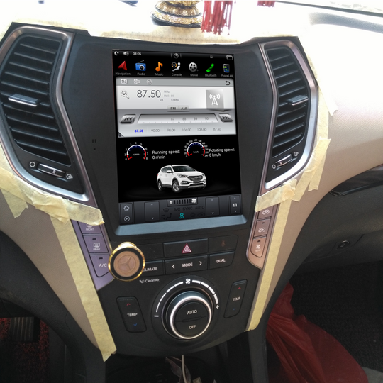 KSPIV 10.4 Inch Car Radio for Hyundai Santa Fe / Ix45 2013- Tesla Vertical Screen Bluetooth GPS Navigation Stereo Head Unit