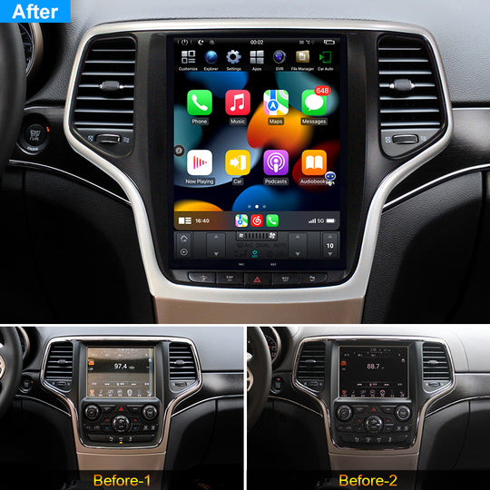 KSPIV 10.4 Inch Android 11 Car Stereo for JEEP Grand Cherokee 2014-2019 Car Radio Bluetooth GPS Navi Multimedia Player USB Carplay Android auto