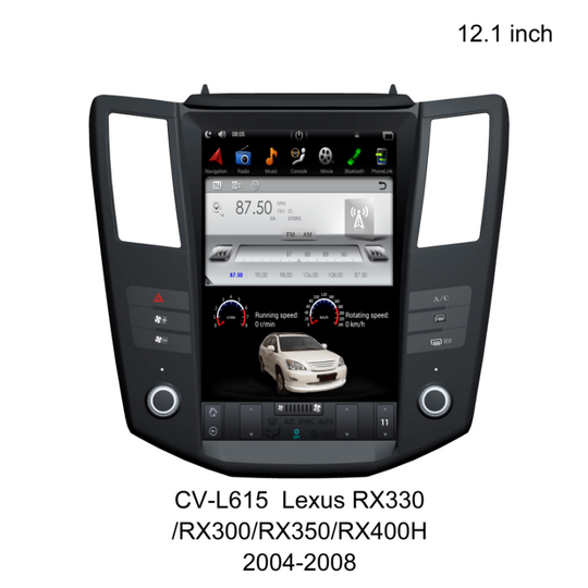 KSPIV Android 11 12.1 inch Tesla Style IPS Screen Car Radio For Lexus RX300 RX330 RX350 RX400H 2004-2008 GPS Navigation Player AutoRadio Tape Recorder