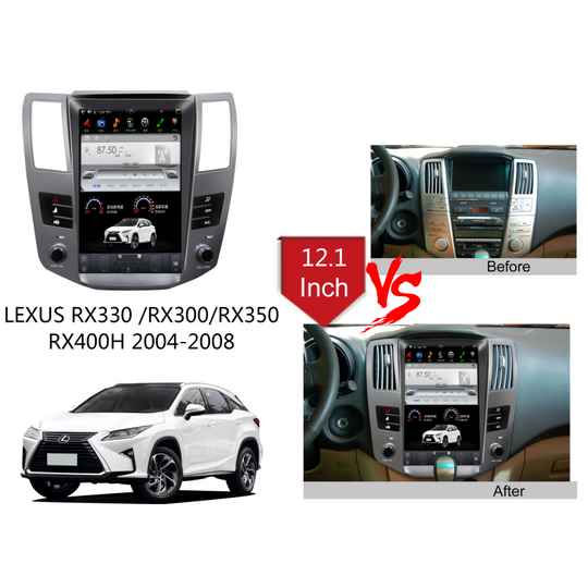 Android 11 12.1 coloj Tesla Stilo IPS Ekrano Aŭta Radio Por Lexus RX300 RX330 RX350 RX400H 2004-2008 GPS-Naviga Ludilo Aŭtomata Radio Magneto