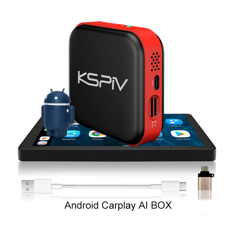 KSPIV Android 13 Wireless CarPlay Adapter with Netflix &YouTube & Disney+ Android Auto Wireless Adapter Multimedia Video Magic Box AI Box for Factory Wired CarPlay Cars