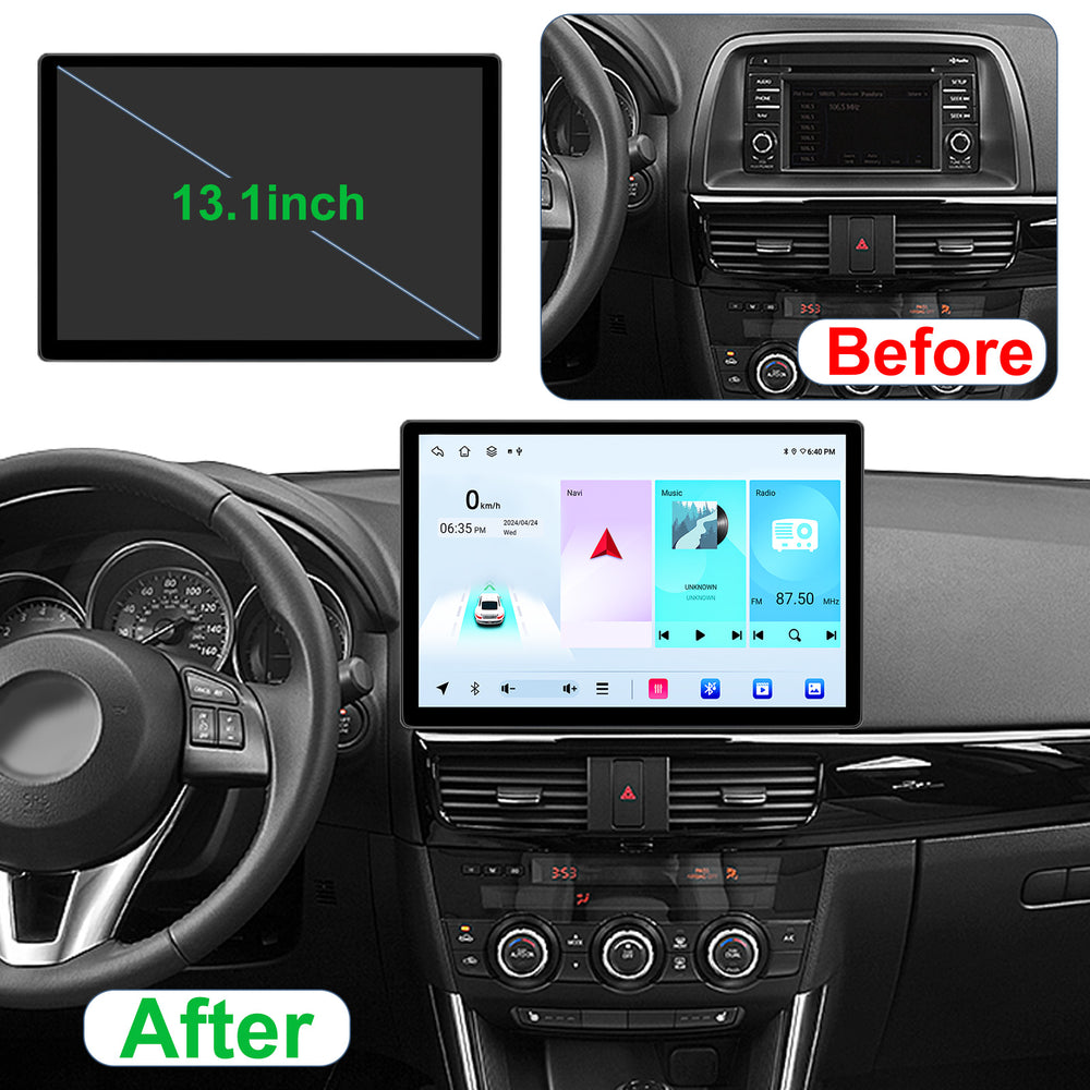 13.1 inch Android 13 Car Multimedia Player For Mazda CX-5 2014- Navigation GPS Carplay Android Auto 4G RDS DSP