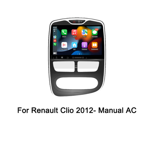 Android Car Radio for Renault Clio 2012- Manual AC Car Stereo Multimedia Screen Carplay Video Car Audio GPS 2 DIN Player