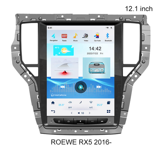 12.1 Inch Android Tesla Style Screen Car Radio For ROEWE RX5 2016- Auto Bluetooth Multimedia Video Player Support Split Screen Function Carplay