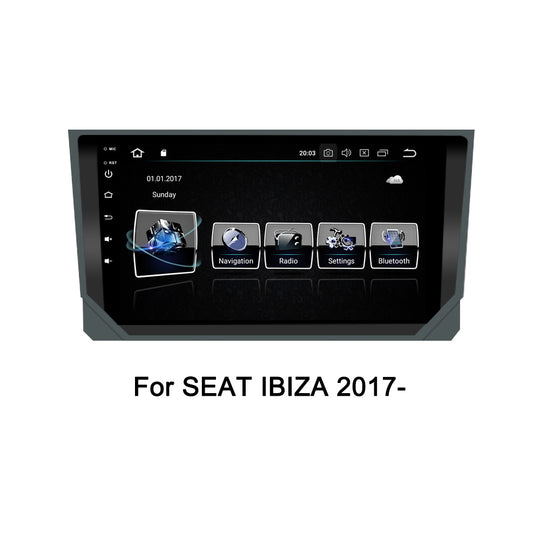 For Seat Ibiza 2017 Car Radio Car Video Players CarPlay Android Auto Stereo Navigation GPS 2Din DVD Head Unit