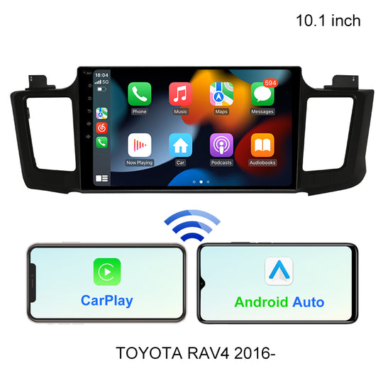 Android 12 Octa Core Aŭta Radio Por TOYOTA RAV4 2016- 10.1" Tuŝekrana Plurmedia Player Aŭtomata GPS-Navigado Kun DSP Android Aŭtomata &amp; Carplay WiFi Dudirekta CANBUS