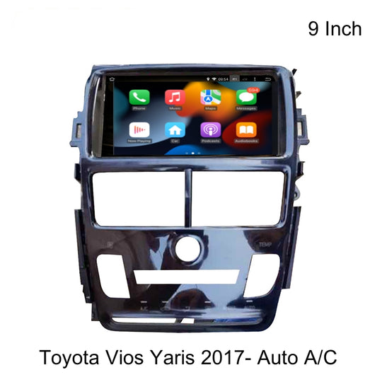 Android Car Radio For Toyota Vios Yaris 2017- Auto A/C GPS Video Navigation Carplay Wireless Monitor