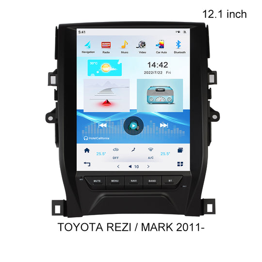 KSPIV 12.1 Inch Android Car Multimedia Radio TOYOTA REZI / MARK 2011- Tesla Vertical Screen GPS Navigation With Bluetooth/Wifi/DSP