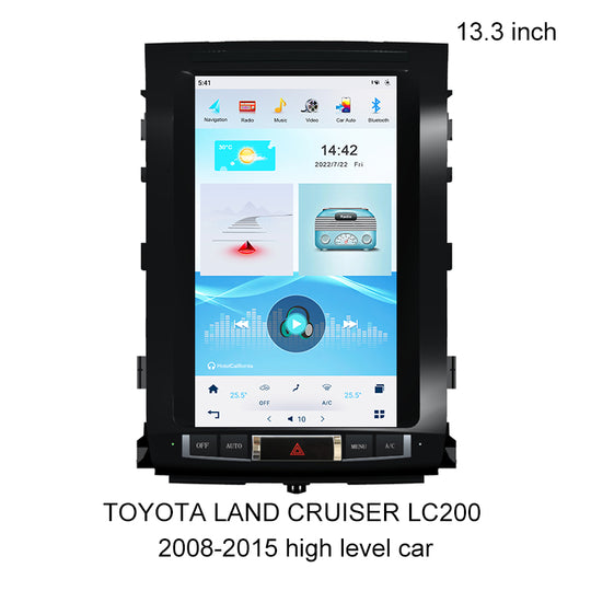 KSPIV Android 13.3 Inch Car Multimedia Video Player For TOYOTA LAND CRUISER LC200 2008-2015 High Level in Dash Car GPS Navigation