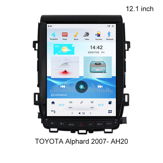 KSPIV Tesla Style Screen Car GPS Navigation for Toyota Alphard Vellfire 2007-13 Android 9 Head Unit Multimedia Car Radio Tape Player