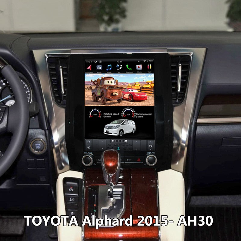12.1 coloj Aŭta Videoludilo Por Toyota Alphard AH30 2015- Aŭta Radio Stereo Tesla Ekrano GPS Carplay Autoradio Multimedia DSP