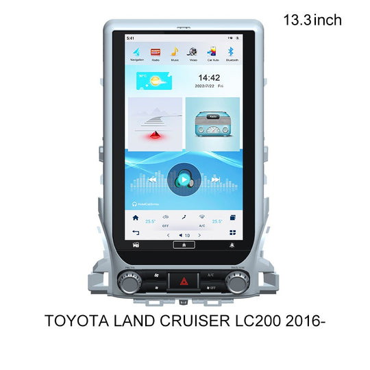 KSPIV 13.3 Inch Tesla Vertical Screen Car Video Stereo For TOYOTA LAND CRUISER LC200 2016- GPS Autoradio Navigation in Dash