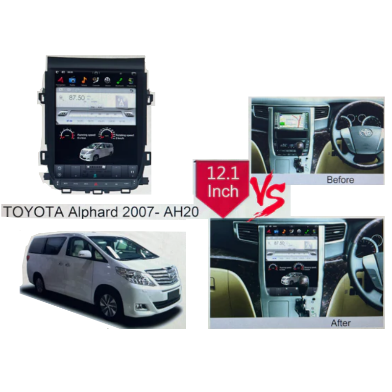 Toyota Alphard tesla screen