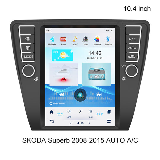 KSPIV 10.4 inch Android Car Radio For SKODA Superb 2008-2015 AUTO A/C Multimedia Video Player Navigation 4G+WiFi DSP