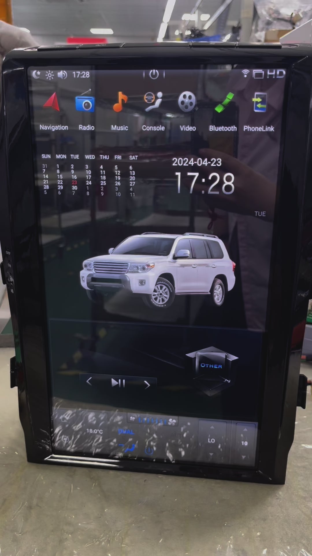 KSPIV Android Tesla Style Aŭta GPS-navigado por TOYOTA LAND CRUISER LC200 2008-2015 Aŭtomata Radio Stereo