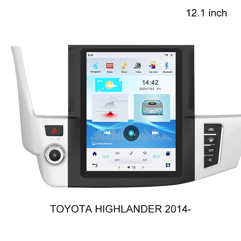 toyota highlander tesla screen