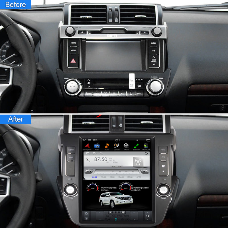 toyota prado tesla style head unit