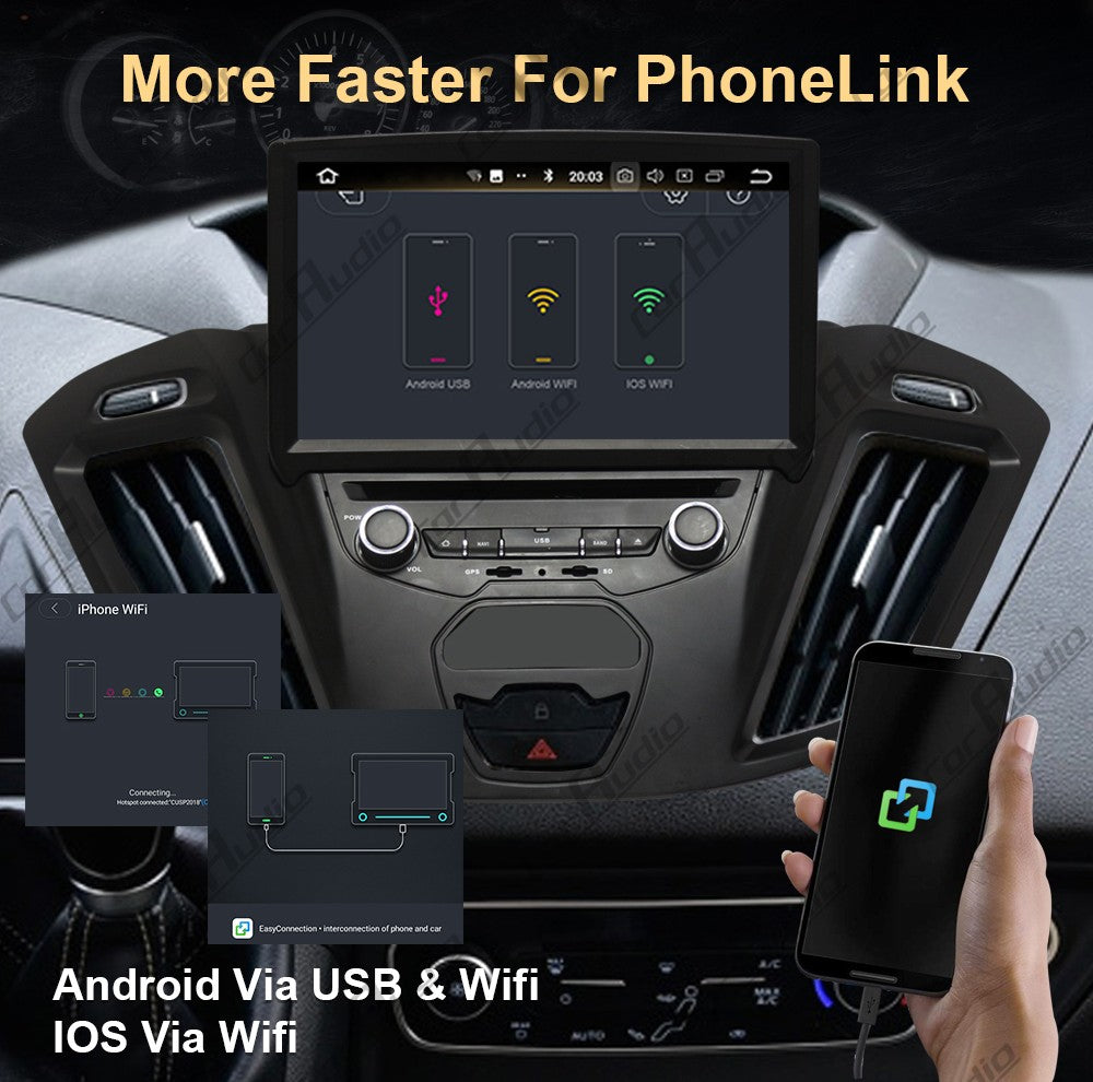 Aŭta Radio Android 10 2 Din Stereo Multimedia Ekrano por Ford Tourneo Transit Propra 2013- Aŭto DVD Video Player GPS Mapoj CarPlay