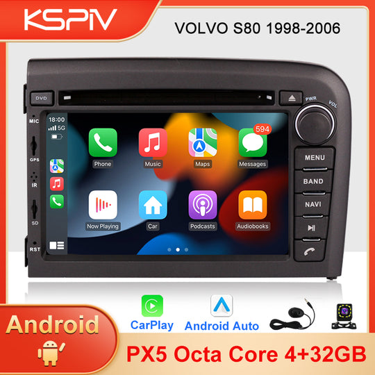 KSPIV 4G WIFI For VOLVO S80 1998-2006 Car Radio Multimedia Video Player Navigation GPS Auto Carplay 2 din Android 10 DVD