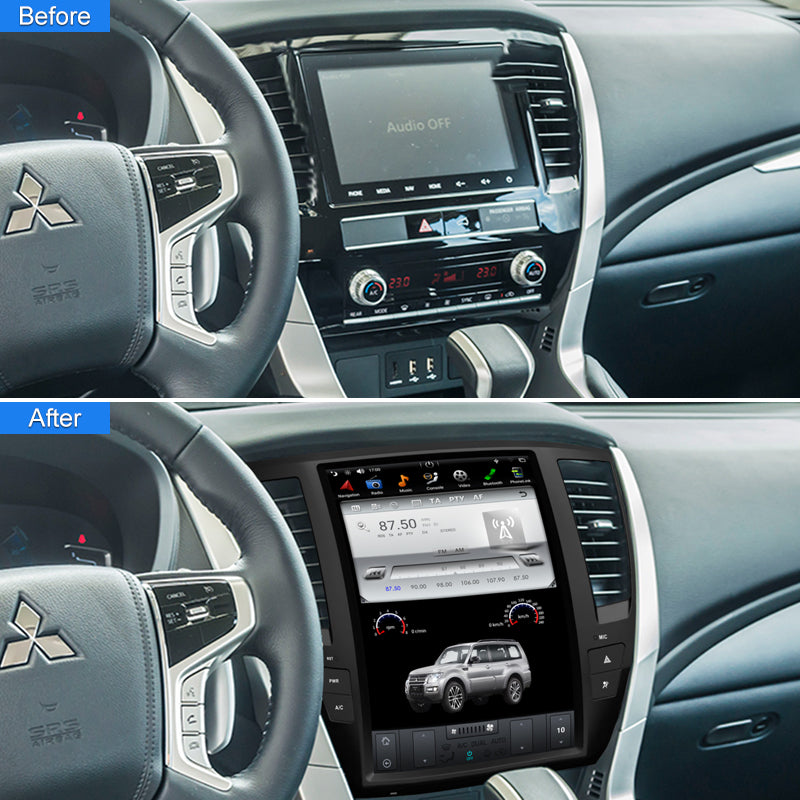 KSPIV 12.1 Inch Car Radio Multimedia Video Player For Mitsubishi Pajero Sport 2020-Four Driver Version 8G+128GB Carplay Android Auto