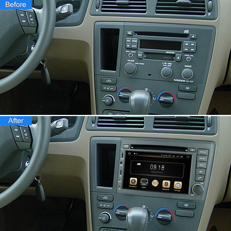 KSPIV Fotilo Aŭta Radio Videoludilo Navigado Aŭto Android Por Volvo V70/S60 2001 - 2004 Carplay Auto 2 din