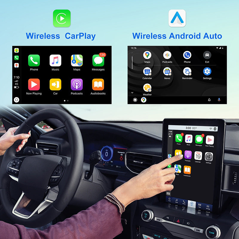 KSPIV Android Auto Wireless Carplay AI Box ,4+64G,8Core,Only Fit for Cars with OEM/Factory Wired Carplay,Wireless CarPlay&Android System,Built-in Navigation,Support YouTube Netflix
