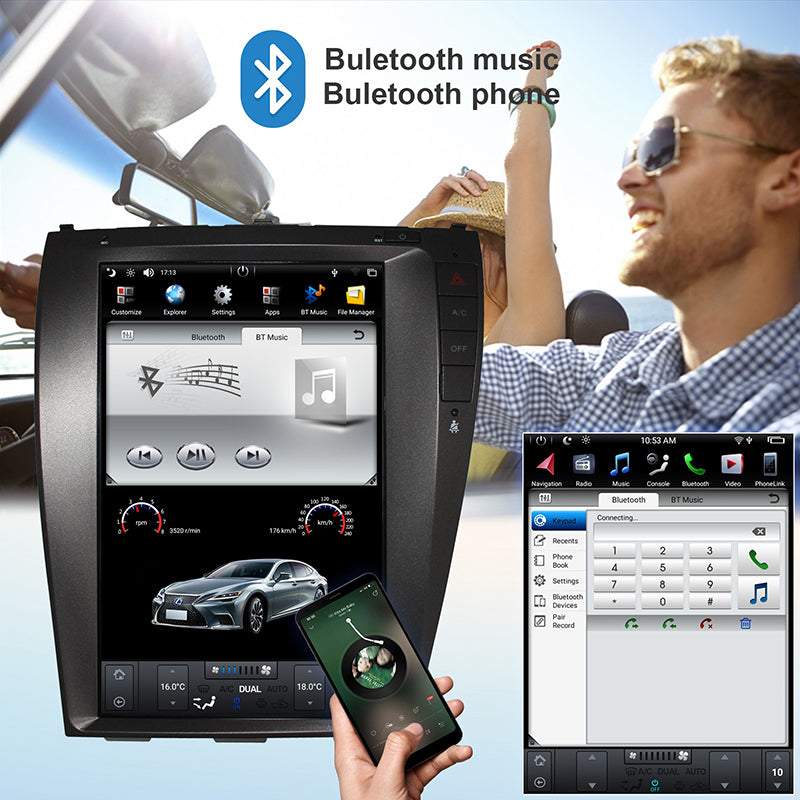 KSPIV Tesla Screen Car Radio For Lexus ES 2006-2012 Multimedia Video Player Android Auto Carplay GPS Stereo 1Din Headunit