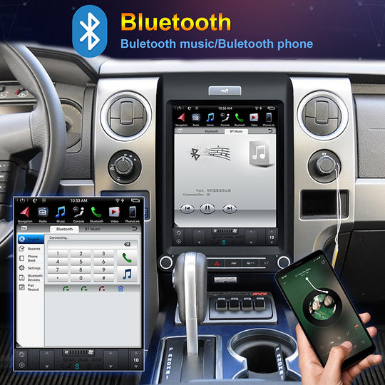 Por Ford F150 2014-2015 Manlibro/AUTO A/C Vertikala Ekrano 12.1 Coloj Android Aŭta Radio Stereo Video Navigado Plurmedia Ludilo 