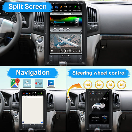 KSPIV Android Tesla Style Car GPS navigation for TOYOTA LAND CRUISER LC200 2008-2015 Auto Radio Stereo