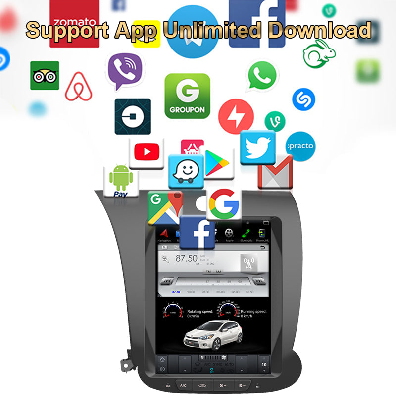 KSPIV Android Car Radio for KIA FORTE/K3/CERATO 2013- Multimedia Stereo 4G WIFI BT Player GPS Navigation 2 Din