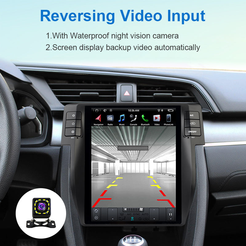 KSPIV por Honda CIVIC 2016- Android CarPlay Aŭtoradio Plurmedia Videoludilo DSP IPS GPS Navigado 2 din aŭtoradio