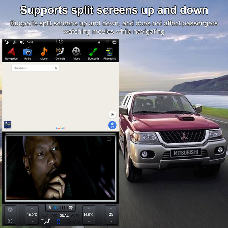 KSPIV 12.1 Inch Car Radio Multimedia Video Player For Mitsubishi Pajero Sport 2020-Four Driver Version 8G+128GB Carplay Android Auto